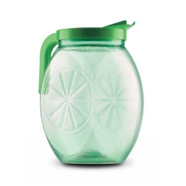Imagem de Jarra Plástica 2650ml Verde Resistente Água Suco Verde Limão com Bico 