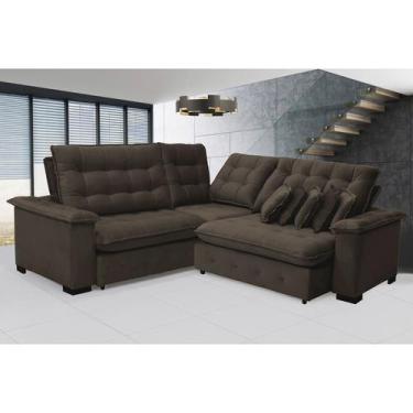 Imagem de Sofá Manchester 2.63x2.63m de Canto, Retrátil e Reclinável - Sofistica