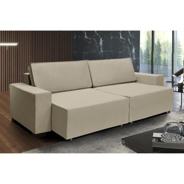 Imagem de Sofá Dallas 2.30m Retrátil  - Sofisticato, bege