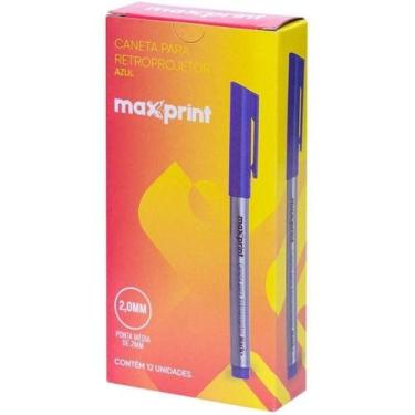 Imagem de Caneta retroprojetor 2,0mm azul mark maxprint cx.c/12
