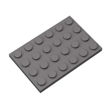 Imagem de Classic Grey Plates Bulk, Dark Gray Plate 4x6, Building Plates Flat 50 Piece, Compatible with Lego Parts and Pieces: 4x6 Gray Plates(Color: Dark Gray)