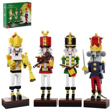 Imagem de Christmas Nutcracker Building Kits, Xmas Nutcracker King and Soldier Building Sets,Contain Trumpeter Drummer Violinist and Commander, Compatible for Lego, Collectible Nutcracker Model (697 PCS)