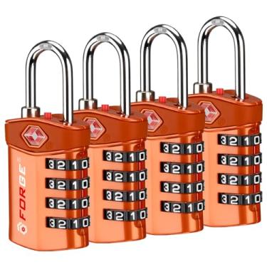 Imagem de Forge Trava de viagem, fechaduras de bagagem aprovadas pela TSA para viagens aéreas, armários de academia, armários escolares, estojos de pelicano, estojo de arma, mostradores fáceis de ler, corpo de