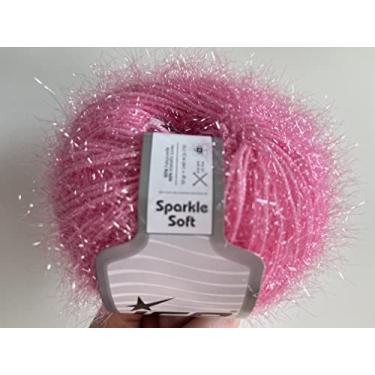 Imagem de Sparkle Soft - Ice Yarns Metallic Lurex Nylon Fio curto para cílios 50 g (1,76 onças) 140 m (153 jardas) Rosa claro