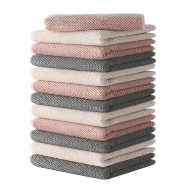 Imagem de Cnyobvi Pacote com 12 toalhas de barista, panos de microfibra barista, acessórios de limpeza de café para máquina de café expresso, varinha a vapor, bancada, 30,5 x 30,5 cm