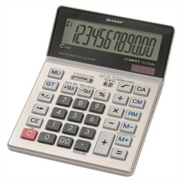 Imagem de Calculadora Sharp VX-2128V de 12 Digitos - Prata