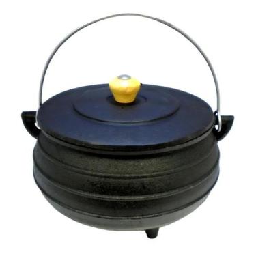 Imagem de Caldeirão de ferro 3,2 l c/tampa - NI, Preto