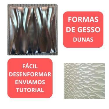 Imagem de Forma para Gesso Dunas 3d 28x28cm 2mm - Preta - Mazza Tuning