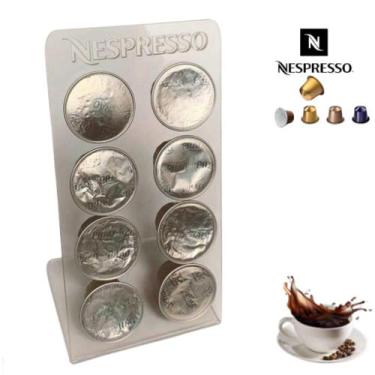 Imagem de Porta Cápsulas de Café Nespresso em Acrílico até 8 Capsulas Transparen