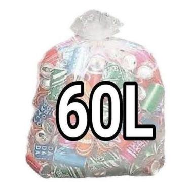 Imagem de Kit 10 Pacotes Sacos Lixo 60 Litros Transparente C/100 - HIGIPACK