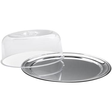 Imagem de Boleira Redonda com Tampa Brinox Petúnia - 32cm