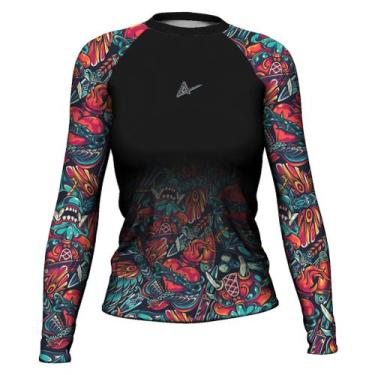 Imagem de Rash Guard Black Feminina Atlética Esportes, Preto, M