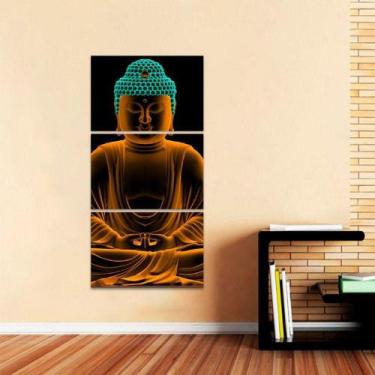 Imagem de Quadro Mosaico Vertical Buda Vertical decorativo - Loja Wall Frame