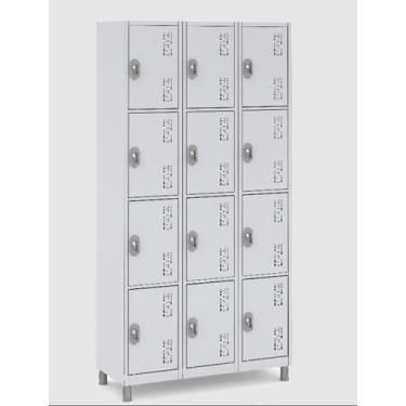 Imagem de Armário de Aço 12 Portas para Escolas Varias Cores - W3, Cinza