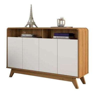 Imagem de Buffet aparador eccos 4 portas, fabrimóveis nature/off white - village
