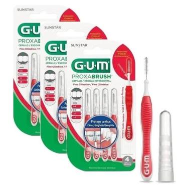 Imagem de Escova Interdental Proxa Brush 0.8 Fina Vermelha C/12 Gum