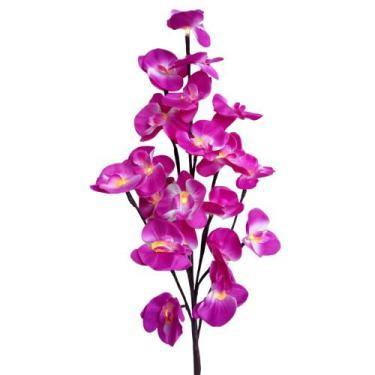 Imagem de Galho de Orquídeas com 20 Leds Flores Permanentes Decorativas 65cm - W