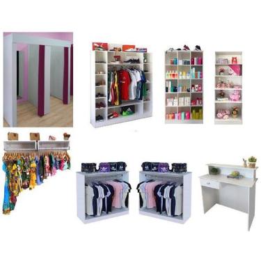 Imagem de Expositores para loja de roupas Magia Móveis 9 peças S395