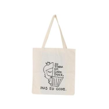 Imagem de Bolsa Feminina Ecobag  100% algodão Estampa LADO DOCE - CARIOCA MAIS