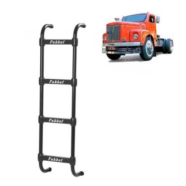 Imagem de Escada Preta Compatível com Scania L111 4 Degraus 1325mm - Fabbof