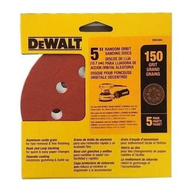 Imagem de Kit De Discos De Lixa 5 Grão 150 Com 8 Furos Dw4304 Dewalt