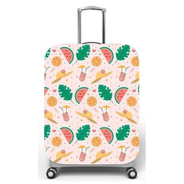 Imagem de Capa para mala de viagem M, medidas max C40x A59 x P27cm Melancia Trop