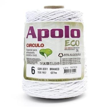 Imagem de Barbante Apolo Eco nº06 600g - CÍRCULO, 8001 BRANCO