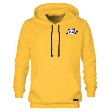 Imagem de Blusão Moletom Canguru Panda Masculino e Feminino Personalizado com Ca