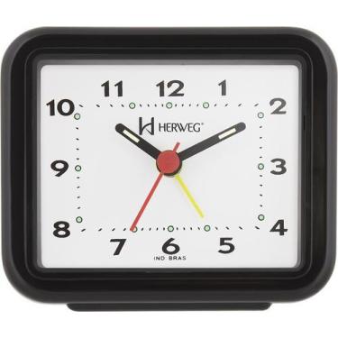 Imagem de Despertador Quartz Preto Herweg 2612