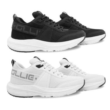 Imagem de Kit 2 Tênis Ollie Juvenil Virtus Menino Conforto, 32, Preto, Branco