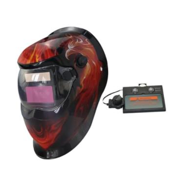 Imagem de Gralara Capacete de soldagem ajustável, protetor de rosto, resistente ao desgaste, portátil, flip top, profissional, visão grande, máscara de soldador, Style I