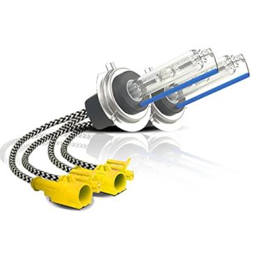 Imagem de PG Tech LIGHTING PROGEAR TECH PERFORMANCE Lâmpadas de substituição de xenon HID de 55 W para veículos de 12 V e 24 V Faróis de neblina (Pacote com 2 lâmpadas) (H1, 6000K)