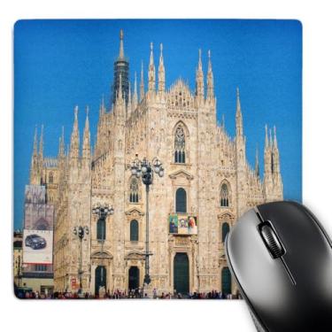 Imagem de 3dRose Mouse pad LLC 20 x 20 x 0,63 cm, Milão, Itália Igreja Duomo, Céu Azul (mp_66296_1)