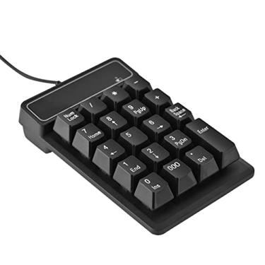 Imagem de Teclado Numérico Com Fio de 19 Teclas para PC e Laptop, Teclado Numérico à Prova de Respingos Com Alta Sensibilidade, Conveniente para Contadores, Cor Preta