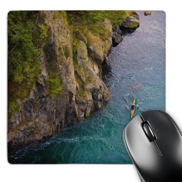 Imagem de 3dRose Mouse pad LLC 20 x 20 x 0,63 cm, Washington, Puget Sound, Deception Pass, Sea Kayaker, Gary Luhm (mp_95643_1)