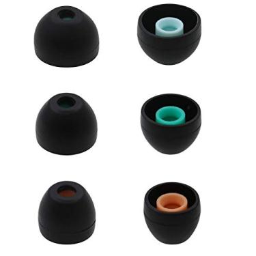 Imagem de Fones de ouvido híbridos de silicone JNSA para fones de ouvido Sony XBA, MDR e DR Series intra-auriculares 3 pares, fones de ouvido híbridos para Sony, S/M/L, Black Blue/Green/Orange
