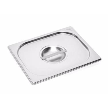 Imagem de Kit C/4 Tampas Cuba Gn Gastronômica Inox 1/2 Rechaud Buffet - Armazém1