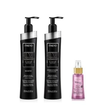 Imagem de Amend Luxe Creations Extreme Repair Sh 250ml + Cond 250ml + Millenar O