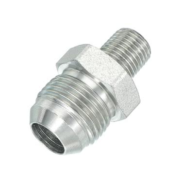 Imagem de PATIKIL Conectores de mamilo redutores hexagonais adaptador de tubo macho 7/20.3 cm alargamento 37° JIC x 1/10.2 cm macho NPT, adaptador de bocal redutor de encaixe de tubulação encaixe hidráulico de