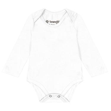 Imagem de Body Manga Longa Bebê Unissex Em Cotton Brandili Baby Branco