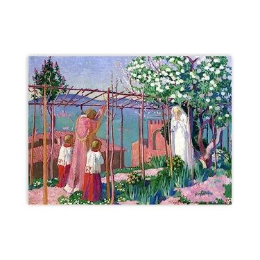 Imagem de JZSDGB Anunciação de Assis por Maurice Denis Impressões de pôster-Famous Fine Art Reproduções de pintura a óleo, impressão giclée em tela - arte de parede em tela clássica decoração 70 x 90 cm (28 x