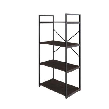 Imagem de Estante C/04 Prateleiras 118x60x33cm Yon - Metalig, Terracota/Est.Pret