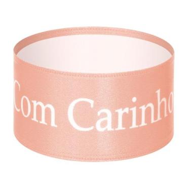 Imagem de Fita Cetim Aramada COM CARINHO 3,6cm X 10m - Fitas Regina Woldmann, La