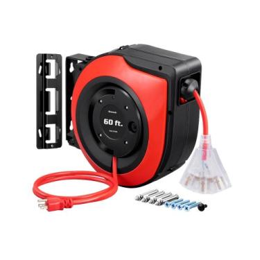 Imagem de Carretel de cabo de extensão DEWENWILS 60FT 12AWG/3C SJTOW com 3 saída