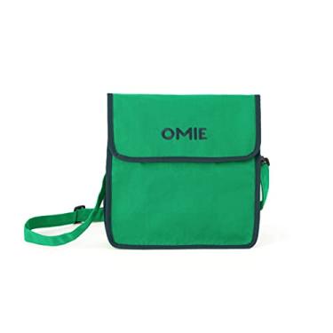 Imagem de OmieBox Lunch Bag - Washable, Foldable, Durable, WaterResistant Fabric with Interior Pocket and External Bottle Holder. Green