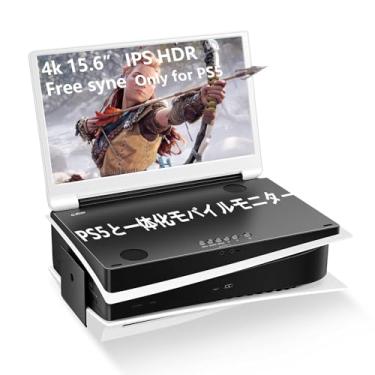 Imagem de G-STORY Monitor Portátil Ips 4K 60 Hz de 15,6 "Para Jogos Integrado com Ps5 (Não Incluído) 3840 × 2160 com 2 Portas Hdmi, Freesync, 2 Alto-Falantes Estéreo Multimídia Integrados, Ul