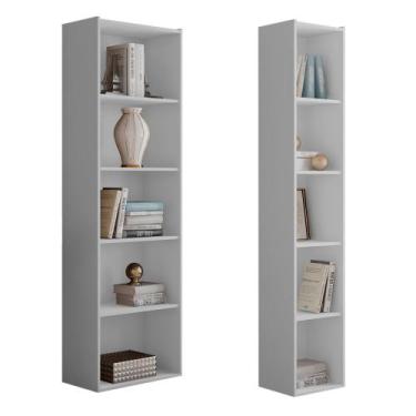 Imagem de Kit Livreiro para Home Office de 60cm e 33 cm Julia Branco - Montanari