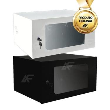 Imagem de Caixa Organizadora Metalica Para Dvr 5u Cftv - AferMix, Preta