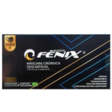 Imagem de Mascara fenix adulto preta cirurgica c/50 unidades, Preto