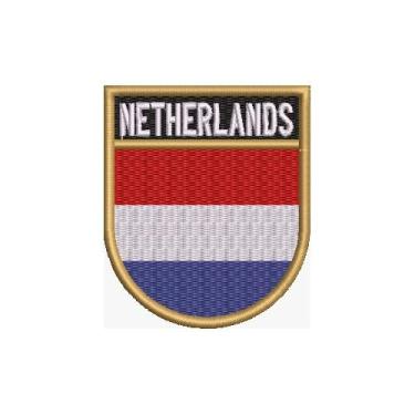 Imagem de BP0033E-001 Bandeira Países Baixos Patch Bordado 6,8×8,0cm (D-Arquivo Matriz para bordar)